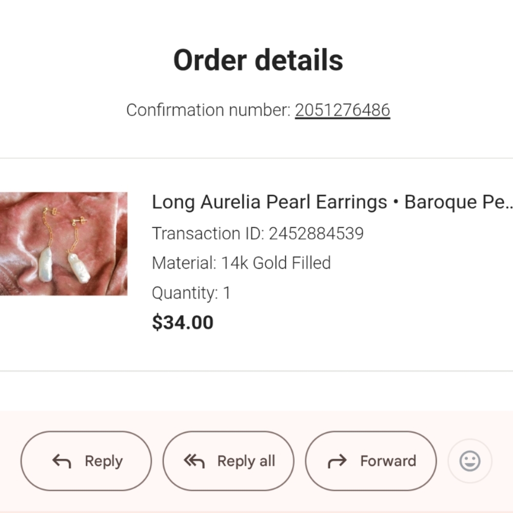 14K Gold Filled Pearl Baroque Dangle Earrings